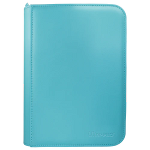 Vivid 4-Pocket Zippered PRO-Binder - Light Blue - Sweets and Geeks