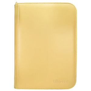 Vivid 4-Pocket Zippered PRO-Binder - Yellow - Sweets and Geeks