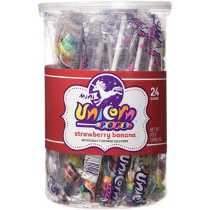 Rainbow Mini Unicorn Twisty Pops - Strawberry Banana - 0.42oz - Sweets and Geeks