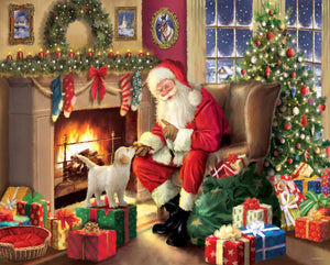 Santa's New Friend (1617pz) - 1000 Piece Jigsaw Puzzle - Sweets and Geeks