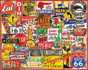 Great Old Signs (1658pz) - 1000 Piece Jigsaw Puzzle - Sweets and Geeks