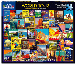 World Tour (1732pz) - 1000 Piece Jigsaw Puzzle - Sweets and Geeks