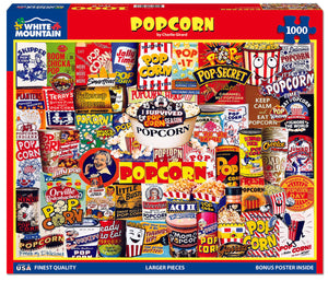 Popcorn (1755pz) - 1000 Piece Jigsaw Puzzle - Sweets and Geeks