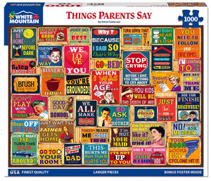 Things Parents Say (1760pz) - 1000 Piece Jigsaw Puzzle - Sweets and Geeks