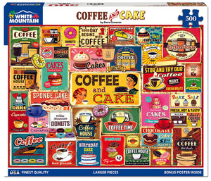 Coffee and Cake - 500 Piece Jigsaw Puzzle - Sweets and Geeks