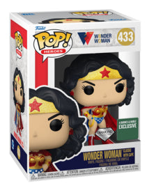Funko Pop! Heroes: Wonder Woman (80th Anniversary) - Wonder Woman (Classic With Cape) (Diamond) (B&N Exclusive) #433 - Sweets and Geeks