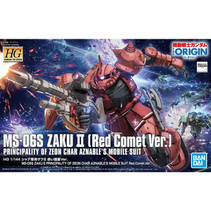 Mobile Suit Gundam HG The Origin 1/144 #024 MS-06S Zaku II (Char Red Comet Ver.) - Sweets and Geeks