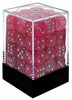 Ghostly Glow 12mm D6 Pink/Silver - Sweets and Geeks
