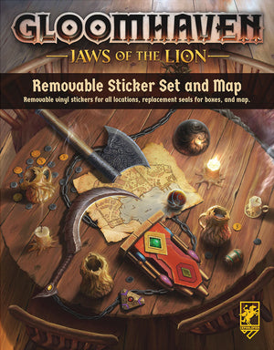 Gloomhaven: Jaws of the Lion Removable Sticker Set & Map - Sweets and Geeks