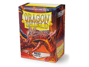 Dragon Shield Matte Sleeves 100ct - Red - Sweets and Geeks