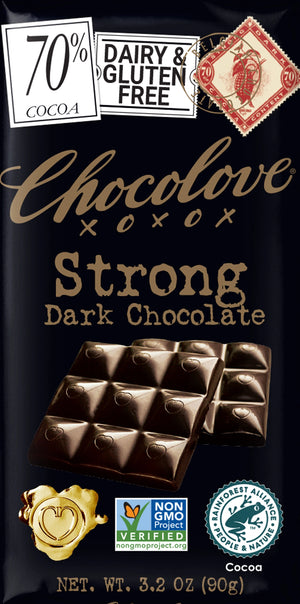 Chocolove Strong Dark Chocolate Bar 3oz - Sweets and Geeks