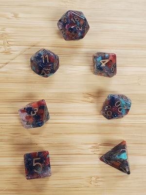Cast Fuzz-ball Dice Set - Sweets and Geeks
