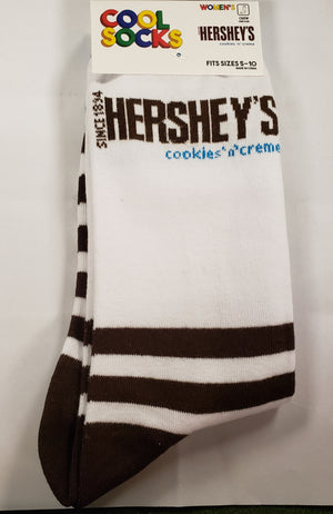 Hershey's Cookies & Creme - Cool Socks Women's Crew Folded - Sweets and Geeks