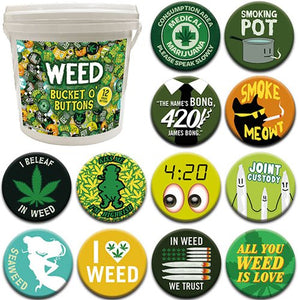 Weed 144 - Piece Bucket o' Buttons - Sweets and Geeks