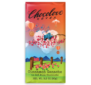 Chocolove Valentine Cinnamon Ganache Milk Chocolate Bar 3.2oz - Sweets and Geeks
