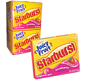 JUICY FRUIT STARBURST STRAWBERRY GUM - Sweets and Geeks