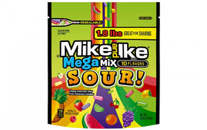 Mike and Ike® Mega Mix Sour 1.8 LB. Stand Up Bag - Sweets and Geeks