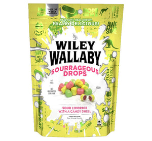 WILEY WALLABY LIQUORICE (LICORICE) STAND UP PEG BAG - Sweets and Geeks