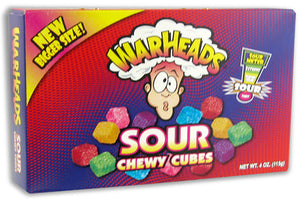 Warheads Sour Cherry Cube Theater Box - Sweets and Geeks