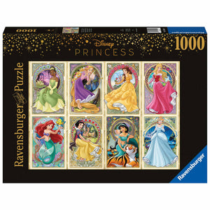 Art Nouveau Disney Princesses 1000 Piece Puzzle - Sweets and Geeks