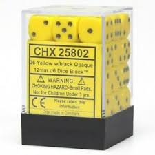 Opaque 12mm Dice Block (36 Dice) - Sweets and Geeks
