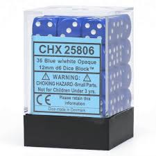 Opaque 12mm Dice Block (36 Dice) - Sweets and Geeks