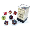 Chessex (27559): Polyhedral 7-Die Set: Nebula: Primary/Blue Luminary - Sweets and Geeks