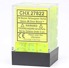 Vortex 12mm Dice Block (36 Dice) - Sweets and Geeks