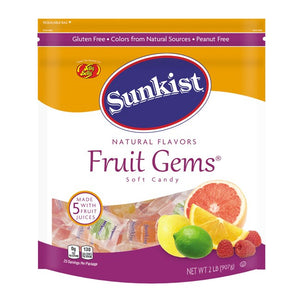 Sunkist® Fruit Gems® Individually Wrapped - 2 lb Pouch - Sweets and Geeks