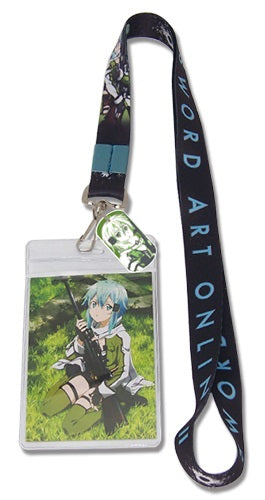 Sword Art Online II: Sinon Lanyard with ID Holder and Metal Charm - Sweets and Geeks