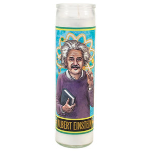 Albert Einstein Secular Saint Candle - Sweets and Geeks