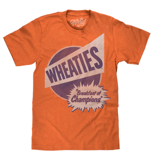 WHEATIES BREAKFAST OF CHAMPIONS T-SHIRT - ORANGE - Sweets and Geeks