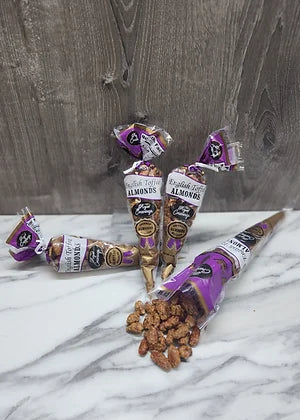 Royal Cravings English Toffee Almonds 4oz Cone Bag - Sweets and Geeks