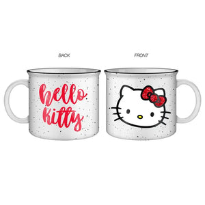Hello Kitty Red Glitter 20oz Ceramic Camper Mug - Sweets and Geeks
