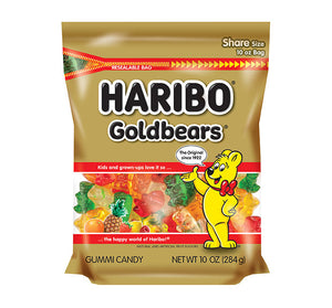 HARIBO GOLD BEARS STAND UP PEG BAG - Sweets and Geeks