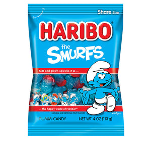 HARIBO SMURFS PEG BAG - Sweets and Geeks