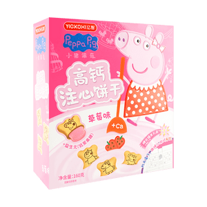 Peppa Pig High Calcium Strawberry Cookies 160g - Sweets and Geeks