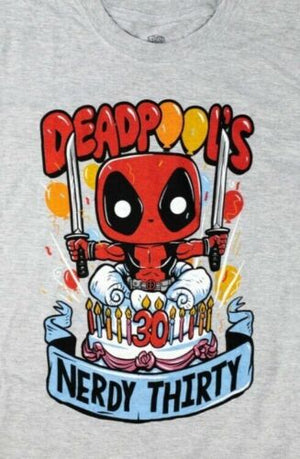 Funko Pop! Tees: Deadpool 30th Anniversary: Deadpool In Cake (XL) - Sweets and Geeks