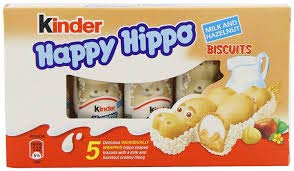 Kinder Happy Hippo 20.7g  Hazelnut Cocoa Biscuits Pack of 5 - Sweets and Geeks