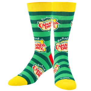 Striped Canada Dry Crew Socks - Sweets and Geeks