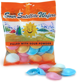 SATELLITE WAFERS 1 oz. SOUR PEG BAG - Sweets and Geeks