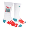 Jaws Patch Knit Crew Socks - Sweets and Geeks
