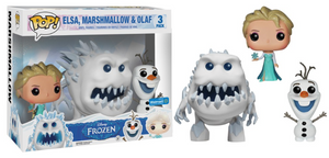Funko Pop! Frozen - Elsa, Marshmallow, & Olaf (3-Pack) - Sweets and Geeks