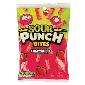 Sour Punch Bites Strawberry 5oz Bag - Sweets and Geeks