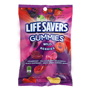 Lifesavers Gummies Wild Berries 7oz Peg Bag - Sweets and Geeks