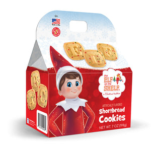 Elf on A Shelf Sprinkled Shortbread Cookies Gable Box 7oz - Sweets and Geeks