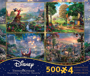 THOMAS KINKADE DISNEY - MULTIPACK - 4 IN 1 PUZZLES - Sweets and Geeks