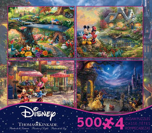 THOMAS KINKADE DISNEY - MULTIPACK - 4 IN 1 PUZZLES - Sweets and Geeks