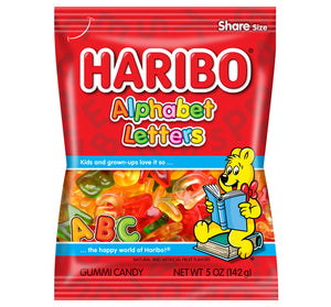 HARIBO ALPHABET LETTERS PEG BAG - Sweets and Geeks