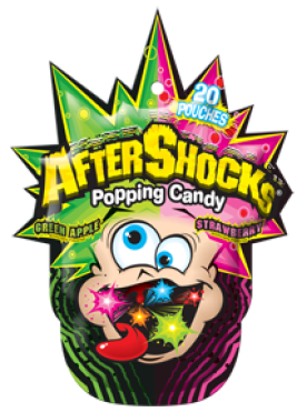AfterShocks Popping Candy Green Apple/Strawberry - Sweets and Geeks